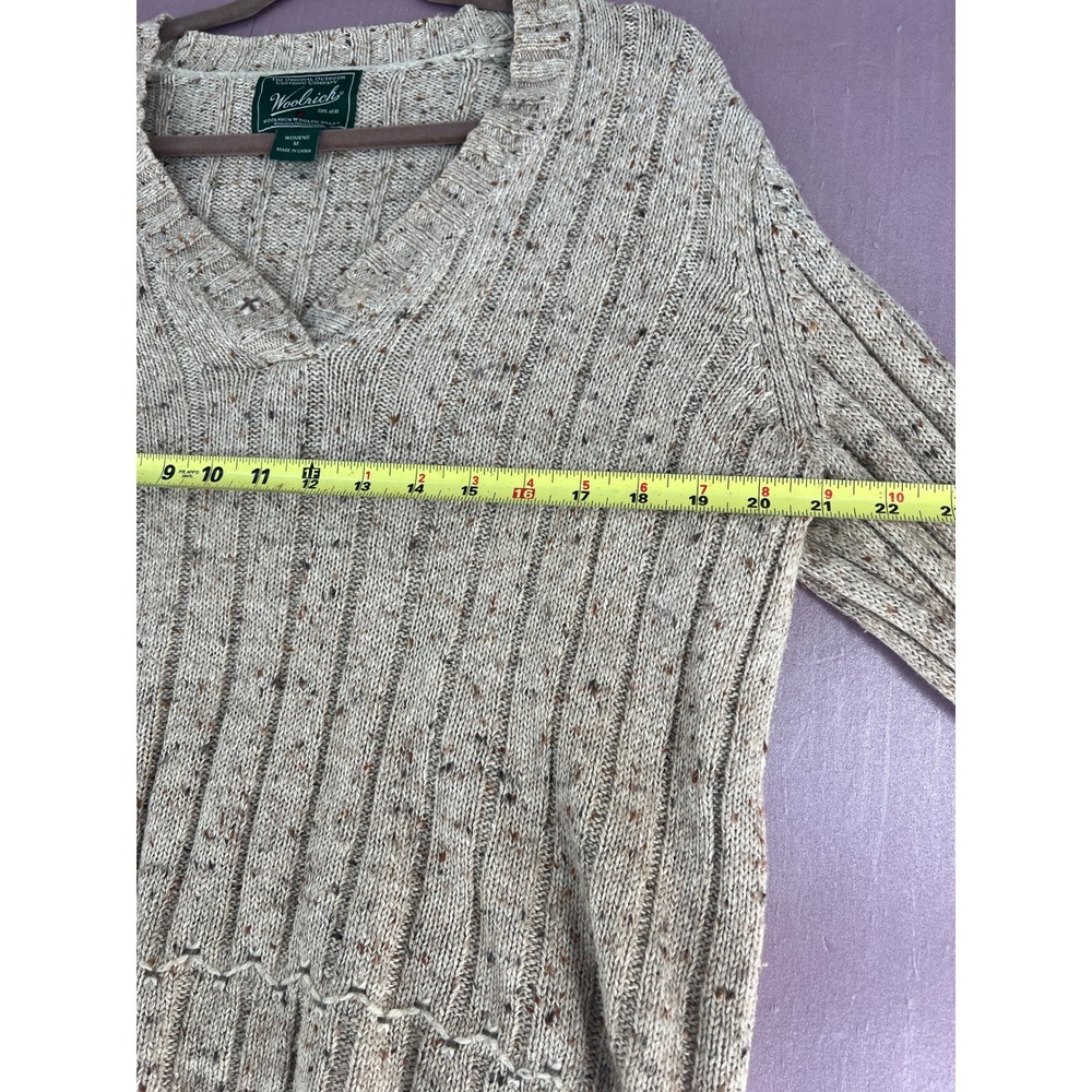 Woolrich Y2K Era Womens Ribbed Knit Sweater Minimalist Cabincore Wool Blend M - Picture 6 of 9